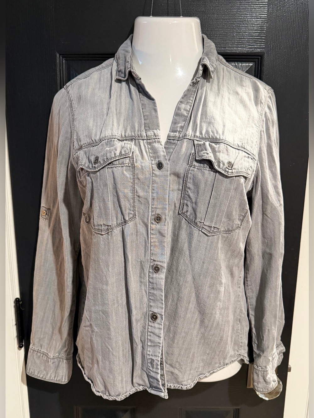 cloth & stone Gray Lightweight Button-Up Shirt